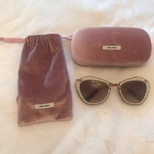 Crystal embellished Miu Miu sunglasses